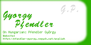 gyorgy pfendler business card